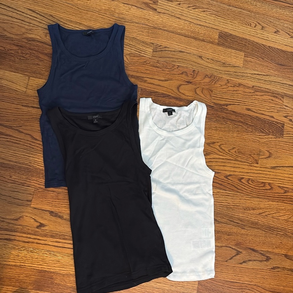 Three never worn J Crew (size M) tank tops